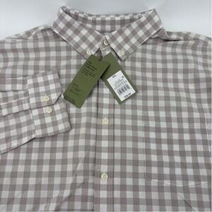 Goodfellow & Co Men Slim Fit Gingham Button Up Poplin Shirt Casual Everyday Wear